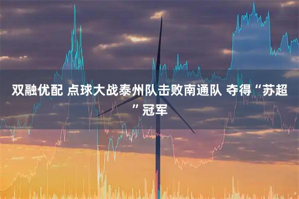 双融优配 点球大战泰州队击败南通队 夺得“苏超”冠军